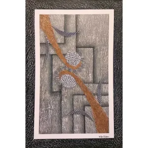tableau contemporain texturé métallique 5