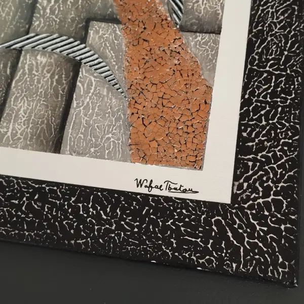 tableau contemporain texturé métallique 5