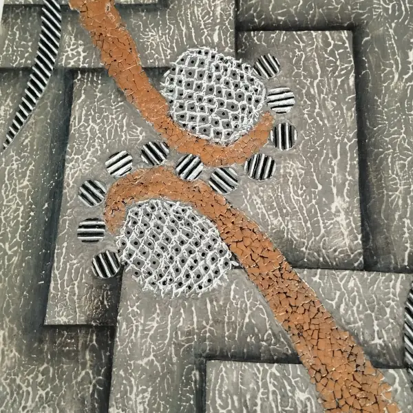 tableau contemporain texturé métallique 5