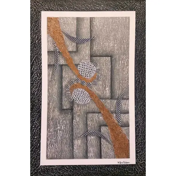 tableau contemporain texturé métallique 5