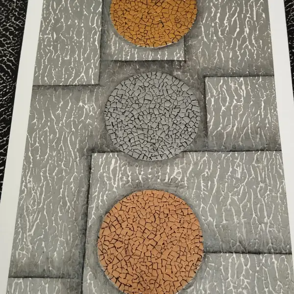 tableau contemporain texturé métallique 8