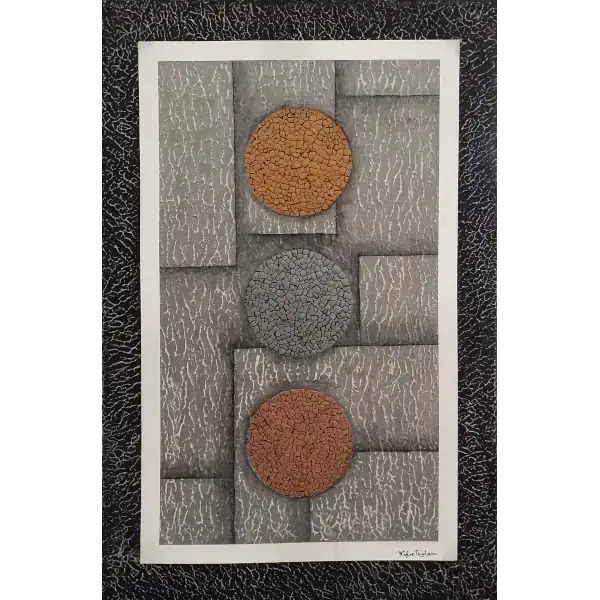tableau contemporain texturé métallique 8